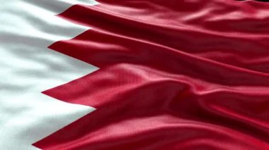 4k render Bahreyn Flag rüzgarda dalgalanan video. Bahreyn Bayrak Dalgası Döngüsü rüzgarda dalgalanıyor. Gerçekçi Bahreyn Bayrağı geçmişi. Bahreyn Bayrak Döngüsü Kapanışı 1080p Tam H