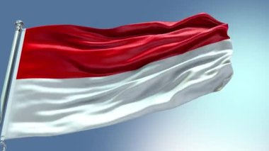 4k, Endonezya Bayrağı 'nın rüzgarda dalgalanan videosu. Endonezya Bayrak Dalgası Döngüsü rüzgarda dalgalanıyor. Gerçekçi Endonezya Bayrağı geçmişi. Endonezya Bayrak Döngüsü Kapanışı 1080