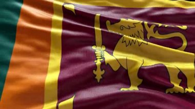 Sri Lanka bayrağının rüzgarda dalgalanan 4k görüntüsü. Sri Lanka Bayrak Dalgası Döngüsü rüzgarda sallanıyor. Gerçekçi Sri Lanka Bayrağı geçmişi. Sri Lanka Bayrak Döngüsü Kapanışı 1080