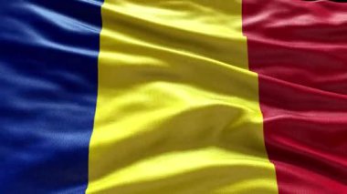 4K, Romanya Bayrağını rüzgarda dalgalandırdı. Romanya Bayrak Dalgası Döngüsü rüzgarda dalgalanıyor. Gerçekçi Romanya Bayrağı geçmişi. Romanya Bayrak Döngüsü Kapanışı 1080p Tam H