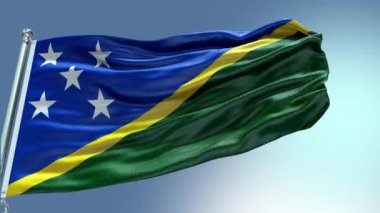 Solomon Adaları 'nın rüzgarda dalgalanan bayrak videosu. Solomon Adaları Bayrak Dalgası Döngüsü rüzgarda dalgalanıyor. Gerçekçi Solomon Adaları Bayrak geçmişi. Solomon Adaları F