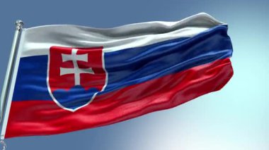 4k rüzgarda dalgalanan Slovakya Bayrağı videosu. Slovakya Bayrak Dalgası Döngüsü rüzgarda dalgalanıyor. Gerçekçi Slovakya Bayrağı geçmişi. Slovakya Bayrak Döngüsü Kapanışı 1080p Fu