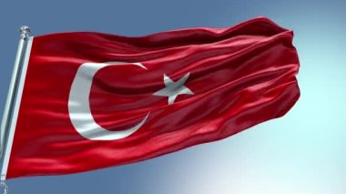 4k Türkiye Bayrağını rüzgarda dalgalandırıyor. Hindi Bayrak Dalgası Döngüsü rüzgarda dalgalanıyor. Gerçekçi Hindi Bayrağı geçmişi. Türkiye Bayrak Döngüsü Kapanışı 1080p Tam HD 19