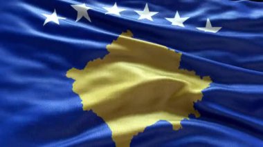 4K, Kosova Bayrağını rüzgarda dalgalandırdı. Kosova Bayrak Dalgası Döngüsü rüzgarda dalgalanıyor. Gerçekçi Kosova Bayrağı geçmişi. Kosova Bayrak Döngüsü Kapanışı 1080p Tam HD 19
