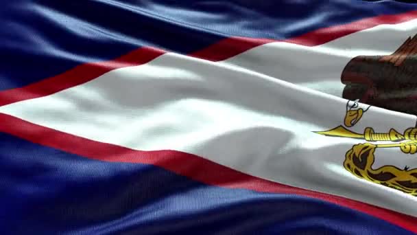 Render American Samoa Flag Video Waving Wind American Samoa Flag — Vídeo de Stock