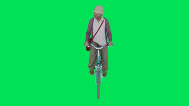 Рендеринг Зеленый Экран Хрома Ключ Анимации Изолированный Высокий Угол Зрения — стоковое видео