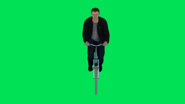 Render Tela Verde Chroma Animação Chave Isolado Homem Meia Idade — Vídeo de Stock