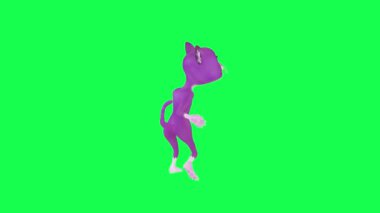 3D animasyon efekt hoparlörü sol açı salsa dansı yeşil ekran üzerinde 3D insanlar arka plan krom anahtar görsel efekt animasyonu
