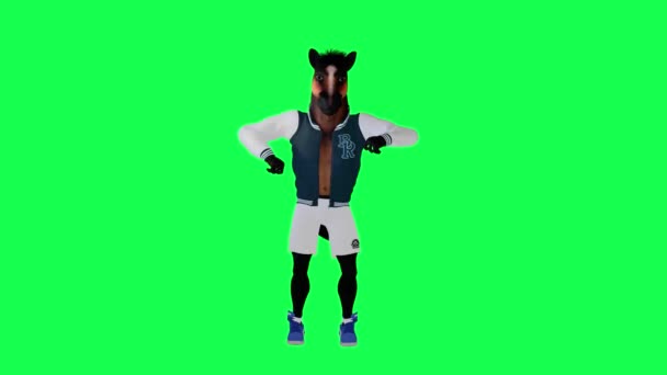 Magia Parlando Cavallo Danza Tifo Squadra Preferita Angolo Opposto Sullo — Video Stock