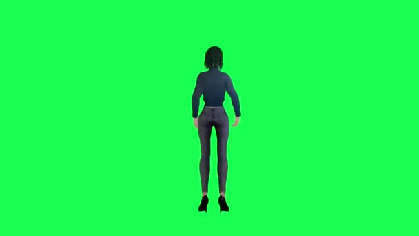 Daughter Skinny Girlfriend Greenery Girl Long Stature Hands Body White — Stock Video