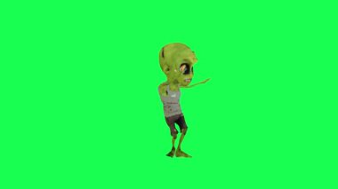 Sol Angle Hip Hop Dansçı Yeşil Ekran Sözcüsü Zombi çizgi film karakteri komik şirin cg canlandırma animasyon döngüsü