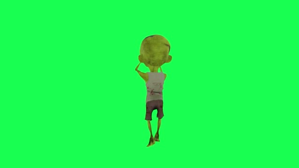 스크린 Tut 캐릭터 귀여운 렌더링 애니메이션 — 비디오
