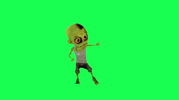 스크린 고립된 캐릭터 귀여운 렌더링 애니메이션 — 비디오