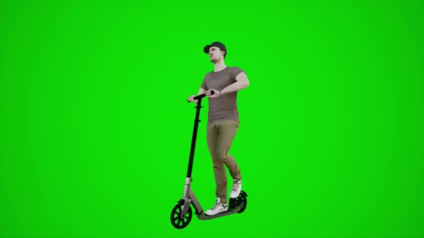 Oito Animação Dimensional Homem Uma Cadeira Rodas Movimento Uma Cadeira — Vídeo de Stock