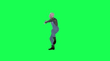Kel, sıska, keş, gangnam dansı yapan, dik açı, yeşil ekran, 3 boyutlu insanlar, daha kırmızı renkli arka plan animasyon, erkek ve kadın yürüyüşü konuşmaları.
