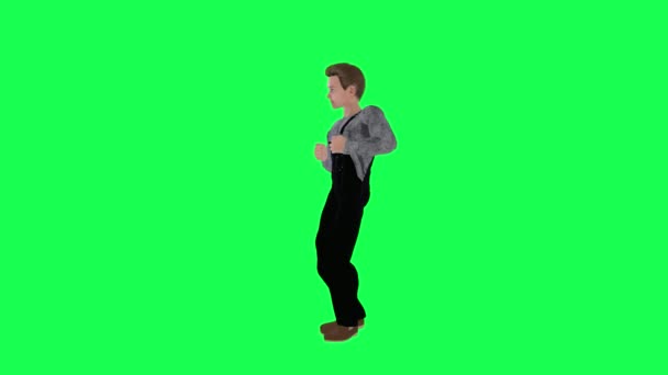 Oito Animação Dimensional Homem Uma Cadeira Rodas Movimento Uma Cadeira — Vídeo de Stock