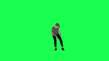 3D yaralı adam yardım istiyor ön açı yeşil ekran insanları krom anahtar animasyon insanı yürütür ve konuşur
