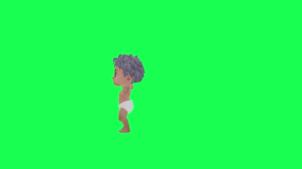 クロマ かわいい 赤ん坊 サルサ スクリーン クロマ アニメーション — ストック動画