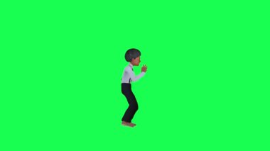 3D adam dansı, yeşil ekran 4k canlandırmalı animasyon