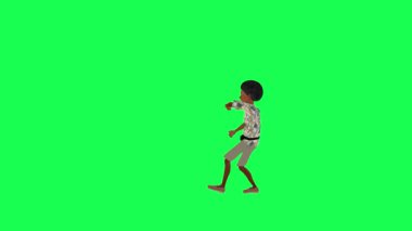 3D adam dövüşü, yeşil ekran 4k canlandırmalı animasyon