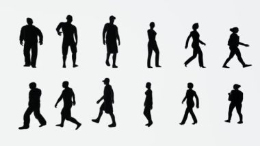 insanların Vector silhouettes.