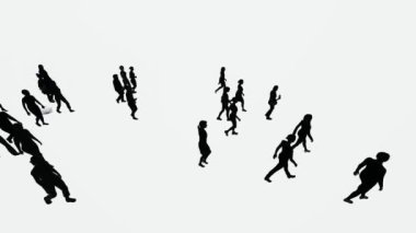 bir grup insan silüeti.