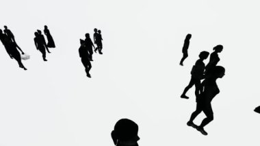 İş adamlarının siluetleri. vektör illüstrasyonu.