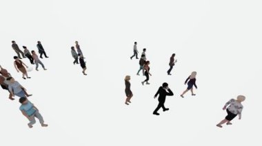 Şehirde bir grup insan.