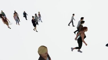 3D insanlar, iş konsepti.