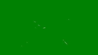 Yeşil ekranda dinamik bir şekilde parlayan parlak ışık serisi, fütüristik animasyonlar, bilim kurgu tanıtımları veya sinematik geçişler için harika..
