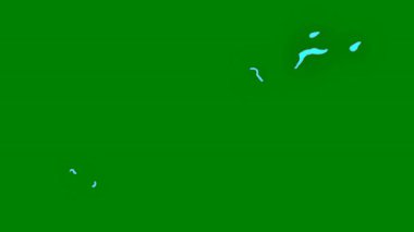 Yeşil ekran üzerinde parlak çizgileri olan güçlü beyaz şimşek etkisi, aksiyon animasyonları, bilim kurgu görselleri veya dramatik geçişler için idealdir..