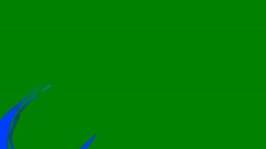 Yeşil ekranda parlayan çizgilerle dolu canlı bir mavi enerji girdabı, bilim kurgu tanıtımları veya büyülü animasyonlar için ideal..