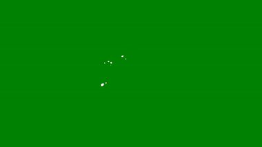Yeşil ekranda dinamik olarak dönen parlayan beyaz parçacıkların girdap patlaması bilim kurgu tanıtımları, büyülü animasyonlar veya geleceksel hareketler için mükemmel..