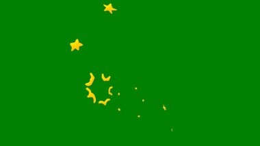 Parçacık izleri ve renk patlamalarıyla yeşil ekran etkisi. Video ve animasyon projelerinizde yüksek enerjili geçişler veya özel efektler yaratmak için ideal.