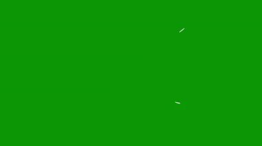 Yeşil ekran arkaplanını kesen temiz ve minimalist beyaz çizgi, hareket grafikleri ve profesyonel video düzenleme, yaratıcı projeler için parlak ve soyut enerji sağlamak için ideal.