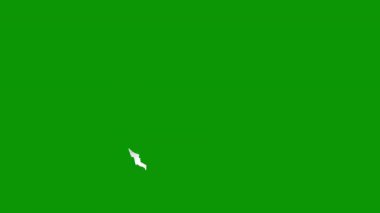 Yeşil zemin üzerinde basit ve modern tasarımlar için uygun bir dalgaya benzeyen ince kıvrımlı soyut çizgi.