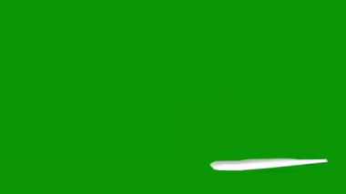 Keskin, dinamik ve yeşil ekran arka planında parlak beyaz parıltılı bir enerji, hareket grafikleri ve bilim-kurgu görsel efekt projeleri için ideal..