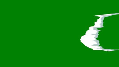 Soyut çizgili yeşil ekran geçiş efekti. Bu hareket etkisi hız ve yoğunluğu iletir, bu da onu hızlı video düzenlemeleri ve geçişler için ideal kılar..