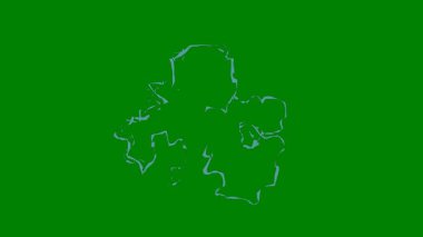 Yeşil ekran üzerinde pürüzsüz, akışkan bir ışık efekti, yaratıcı dijital ortamda zarif ve profesyonel video geçişleri için ideal.