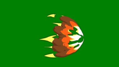 Ekran boyunca geçiş yapan yüksek enerjili bir ışık patlaması, yeşil ekran üzerindeki aksiyon yüklü video projelerinde video geçişlerine yoğun görsel etki ekliyor.