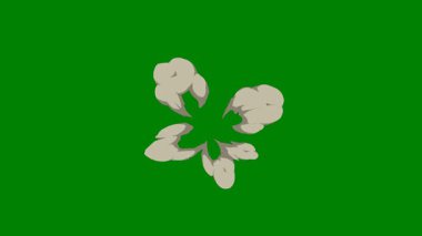 Yeşil ekran boyunca geçiş yapan bulut benzeri bir patlama etkisi, yüksek enerjili geçişler ve aksiyon dolu video kompozisyonlarına dramatik etkiler eklemek için mükemmel.