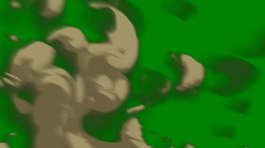 Yeşil ekranda parlayan bir enerji patlaması, aksiyon dolu video kompozisyonlarında hızlı geçiş için mükemmel..