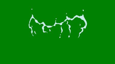 Yeşil ekran üzerinde parlayan bir sıvı yay etkisi, pürüzsüz geçişler ve video bileşimlerinde zarif hareketler yaratmak için mükemmel..