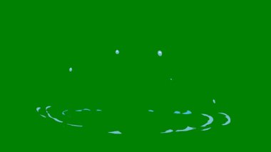 Yeşil ekran üzerinde parlayan bir sıvı dalgası, video bileşimlerinde pürüzsüz geçiş ve dinamik hareket eklemek için mükemmel.