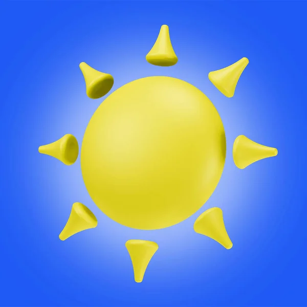 Ікона Сонця Жовтий Ілюстрація — стокове фото