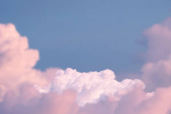 Surreal cloud podium outdoor on blue sky gold pastel clouds with empty space.Beauty cosmetic product placement pedestal present promotion minimal display,summer paradise dreamy concept.