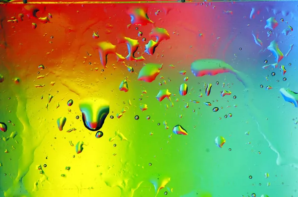 Schönes Mehrfarbiges Leben Mit Wasser Auf Buntem Hintergrund — Stockfoto