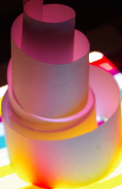 Canlı ve renkli soyut immage sanat çalışmaları bulti renk arka planı ile 