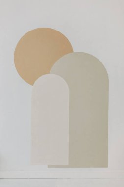 Modern arch in a white wall in loft interior