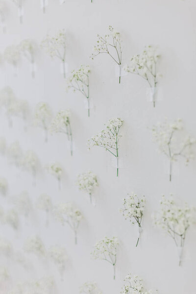 Flowers pattern close up in loft interior